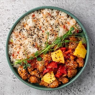 Рис по-сингапурски с курицей и ананасом в Паназиатская кухня Джеки Чо по цене 730 ₽