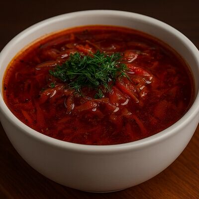 Борщ с говядиной в Кафе по цене 320 ₽