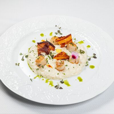 Сливочное ризотто с морскими гребешками в Sabor de la Vida по цене 1550 ₽