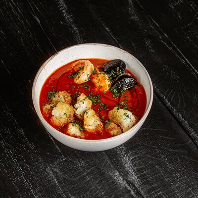 Томатный суп с морепродуктами в Я тебя люля по цене 710 ₽