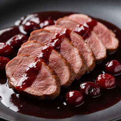 Утиная грудка под вишневым соусомв Бизон по цене 850 ₽
