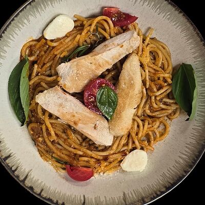 Паста с курицей в Карфаген по цене 800 ₽