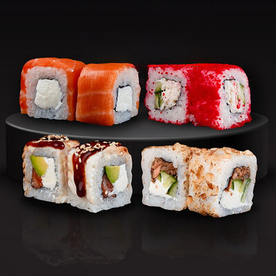 Сет 50/50 в Crystal Sushi & Rolls по цене 7990 ₸