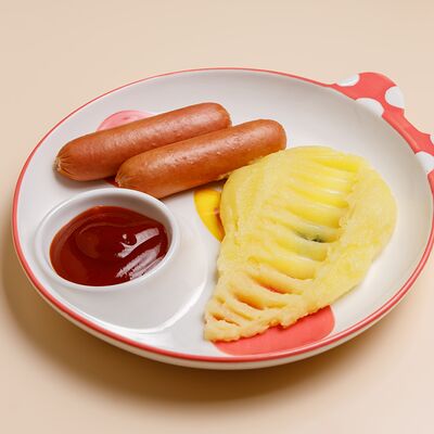 Молочные сосиски с картофельным пюре в PastaMore по цене 360 ₽