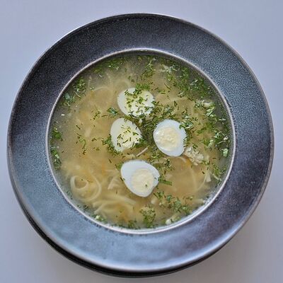 Лапша домашняя с перепелиными яйцами в Bucho по цене 350 ₽