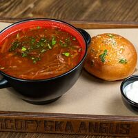 Борщ с мраморной говядиной в Мясорубка Angus
