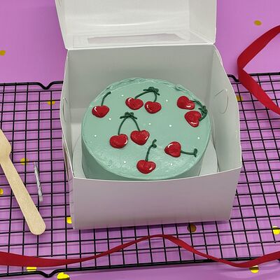 Бенто-торт Вишенки в подарок на день рождения в Cosmo Сakery по цене 2300 ₽