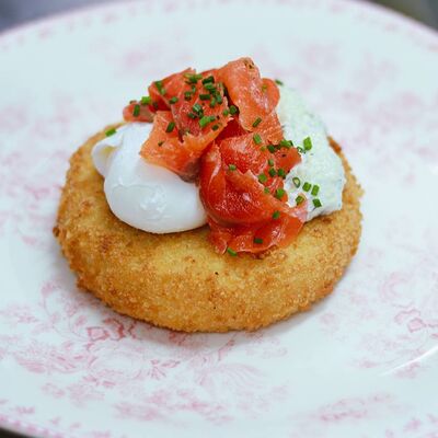 Хашбраун с лососемв Пинки Бандински по цене 34 р.