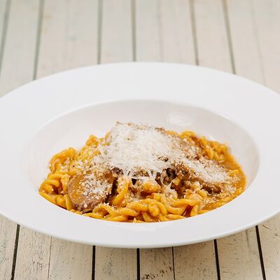 Паста Фузилли бифрагу в Перчини на огне по цене 490 ₽