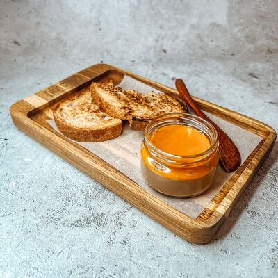 Паштет из куриной печени с облепиховым желе и чиабаттой в Butcher по цене 630 ₽