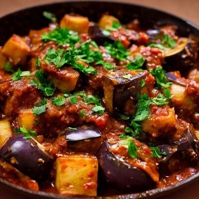 Мясо с баклажанами и картофелем в Марсель по цене 680 ₽