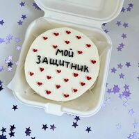 Бенто-торт Ваниль-клубника с 23 февраля №3 для мужчиныв Кондитерская Cakesmile