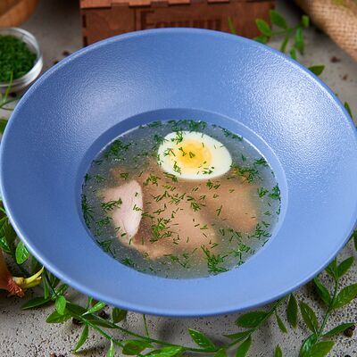 Куриный бульон с индейкой су-вид в Рестобар Ферум по цене 270