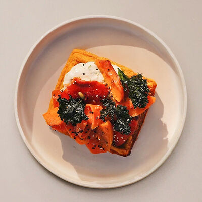 Тыквенная вафля, морковь, веган айоли в Angel Cakes по цене 750 ₽