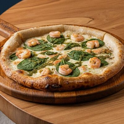 Пицца С лососем и креветками в Паркинг по цене 1350 ₽