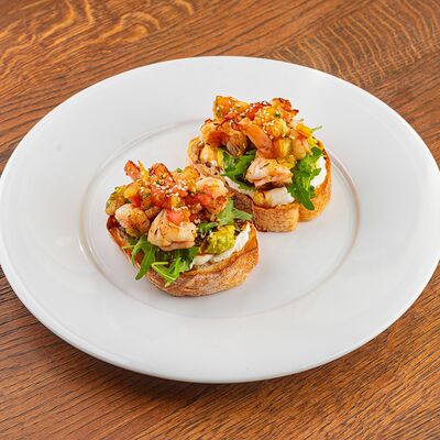 Брускетта с креветками в Жуй по цене 33 р.