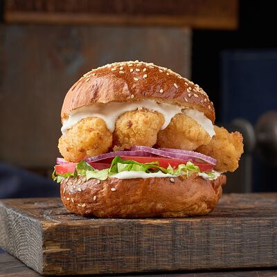 Бургер Хрустящие креветки ранч в Double по цене 710