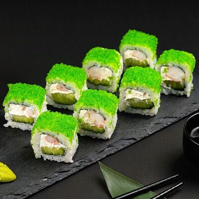Kaif зеленая Калифорния с отборными креветками в Рыбин Гуд Sushi Premium по цене 611 ₽
