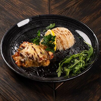 Филе трески под грибным соусом с рисом в Lamar по цене 650 ₽