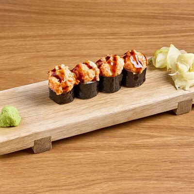 Вулкан с лососем и гребешком 4 шт в Клёво по цене 600 ₽