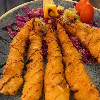 Темпура из креветок в кремово-пряном соусе в Лобстер по цене 629 ₽