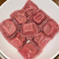 Равиоли с шампиньонами и пармезаном в Суп с котом