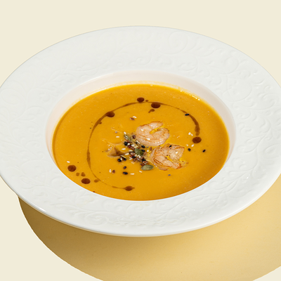 Тыквенный крем-суп с креветками в Сицилия по цене 495 ₽