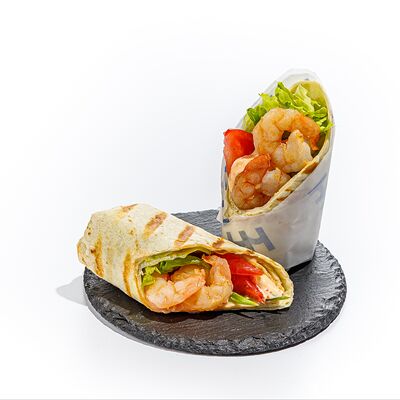 Тортилья-ролл с жареными креветками, зеленым луком и азиатским айоли в The Brasserie по цене 490 ₽