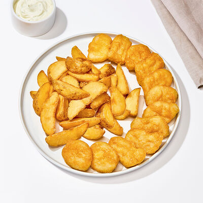 Наггетсы куриные с картофелем по-деревенски (12 шт.) в Много лосося по цене 640