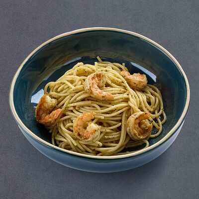 Паста Креветки и соус песто в Нагамаки по цене 680 ₽