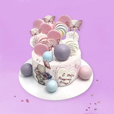 Торт подарочный Зайка с бабочками 2кг в Плюшки подружки по цене 4675 ₽