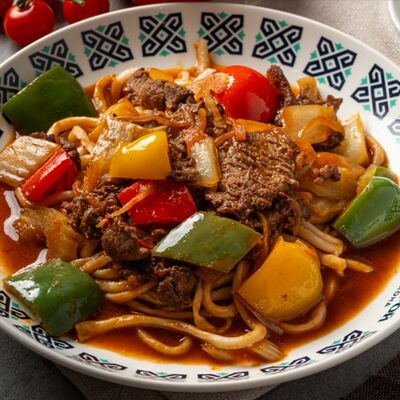 Лагман по-уйгурски в Ок-сарой по цене 530 ₽