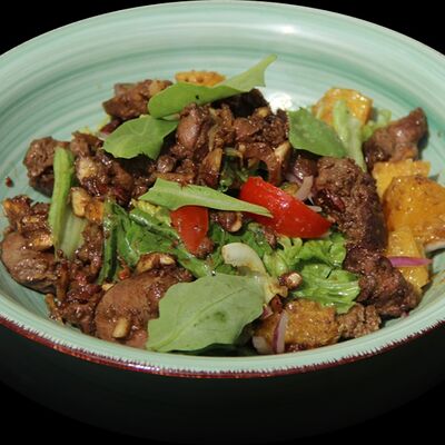 Салат с куриной печенью в Пусан по цене 500 ₽