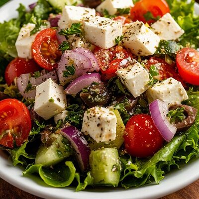 Салат Греческий в Паровоz аттракцион бар по цене 340 ₽