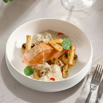 Сальмоне ай фунги в Sapore Italiano по цене 1590 ₽