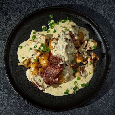 Бавет, мини-картофель и шампиньоны гриль в Beefology Meat Point по цене 1690 ₽