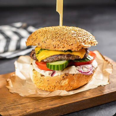 Бургер Фирменный Острый в КрафтБургерБар по цене 600 ₽