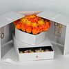 Мыльные розы с конфетами Рафаэлло и Ферреро Роше в коробке сюрпризв Дарите красиво по цене 10899