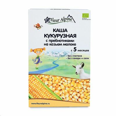 Каша кукурузная с пребиотиками на козьем молоке с 5 месяцев, Fleur Alpine в Азбука Вкуса Экспресс Меню по цене 672 ₽