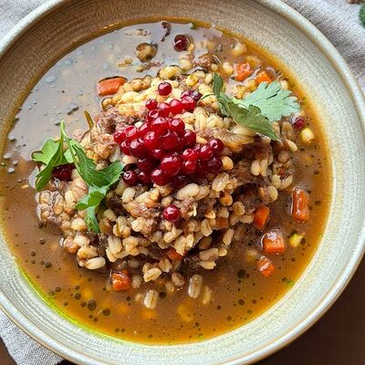 Перловка из лосятины с моченой брусникойв Веранда по цене 580 ₽