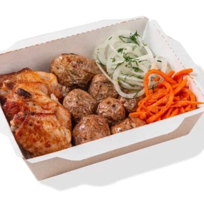 Бокс с куриными крыльямив Мясо Кстати по цене 365 ₽