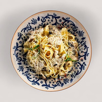 Феттуччине с курицей и грибами в сливочном соусе в Basilic -Территория Вкусной Еды
