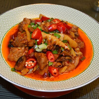 Жареный рубец в остром соусе в Тан чао по цене 36 р.