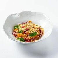 Пареная репа с халвой и ореховым соусомв Dodici Seafood
