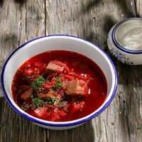 Борщ с говядиной в Федина дача