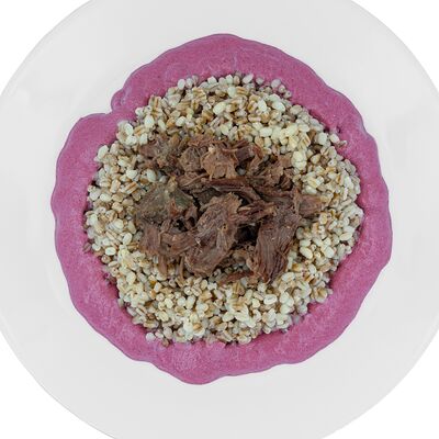 Говяжьи щечки с полбой в За обе щёки по цене 369 ₽