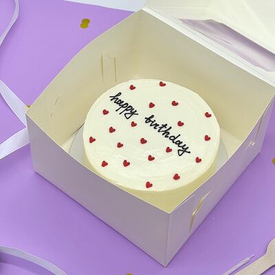 Бенто-торт с сердечками на День рождения в Cosmo Сakery по цене 2300 ₽