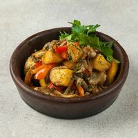 Картофель с грибами и копчёной сметаной в Ресторан Лесной