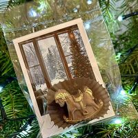 Шоколадная лошадка с открыткойв Allowberry