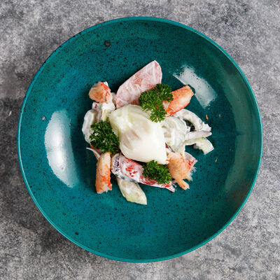 Овощной салат с крабом в Pizzahouse по цене 410 ₽